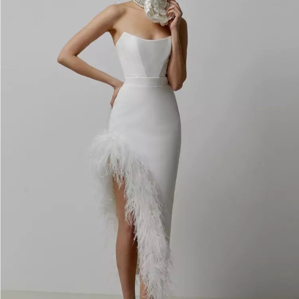 Payton White Feather Dress